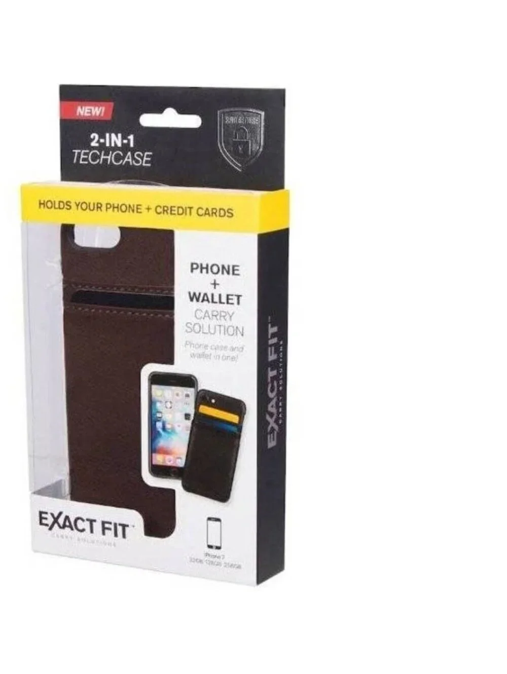 Apple IPHONE 7 Exact Fit RFID Snap On Wallet Phone Case Brown 2 Pockets